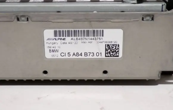 BMW 4 G22 G23 G24 G26 MMI control unit ALB497N1443751 C44F9606B12D C15A84B7301