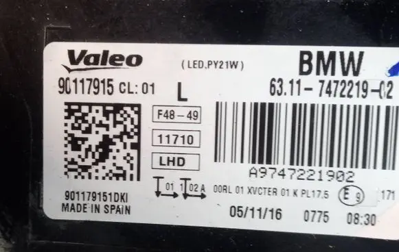 BMW X1 F48 F49 Headlight/headlamp 7472219 90117915 901179151