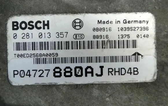 Chrysler Grand Voyager V Engine control unit/module ECU P04727880AJ RHD4B 0281013357