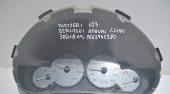 Citroen Berlingo Speedometer (instrument cluster) 9662745380