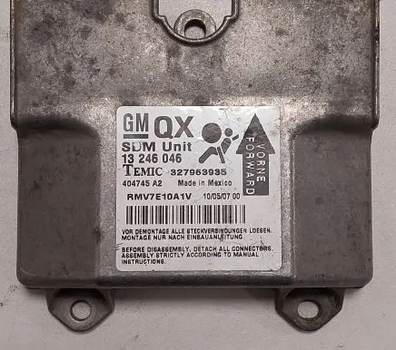 Opel Zafira B Airbag control unit/module 404745A2 13246046 327963935