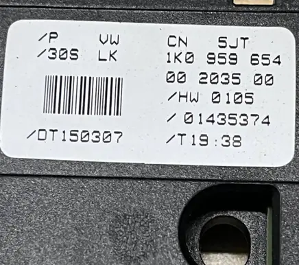 Volkswagen Golf VI Steering angle sensor 1k0959654 00560Z00