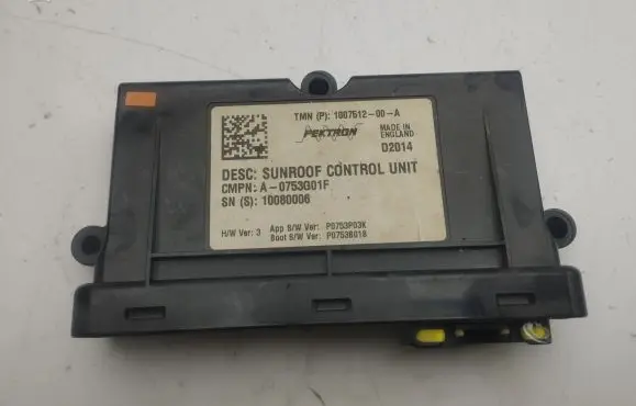 Tesla Model S Sunroof control unit/module A0753G01F