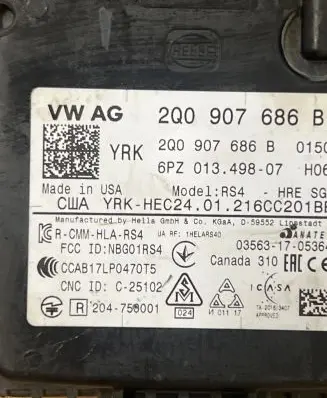 Volkswagen Arteon Distronic sensor radar 2Q0907686B 6PZ01349807
