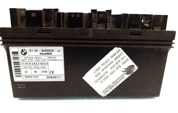 BMW 5 E60 E61 Comfort/convenience module 6945029 5WK49111