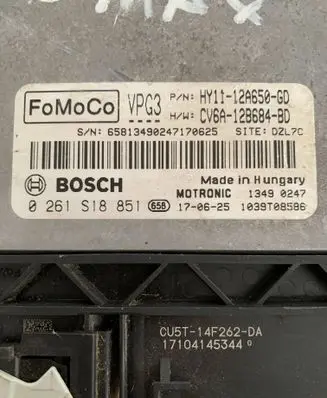 Ford B-MAX Engine ECU kit and lock set HY1112A650GD CU5T14F262DA CV6A12B684BD