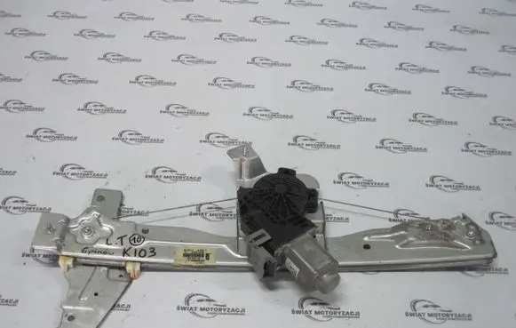 Rear door window regulator with motor