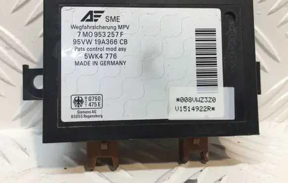 Volkswagen Sharan Immobilizer control unit/module 7M0953257F