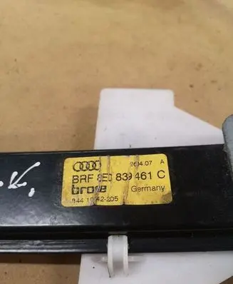 Audi A4 S4 B7 8E 8H Rear window lifting mechanism without motor 8E0839461C