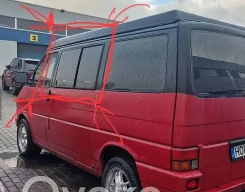 Volkswagen Multivan T4 Side middle window/glass 43R001025
