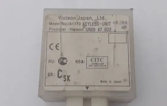 Ford Ranger Door central lock control unit/module 41770KEYLESSUNIT UN09675D2