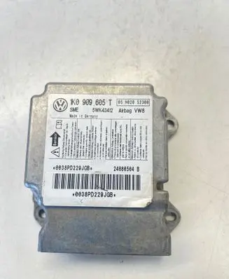 Volkswagen Golf V Airbag control unit/module 1K0909605T 0038PD229JGB 05H020S2300