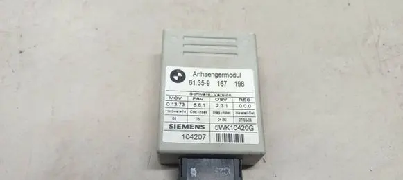 BMW 3 E90 E91 Tow bar trailer control unit/module 61359167198 104207 5WK10420G