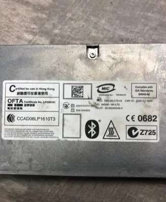 BMW 3 E90 E91 Bluetooth control unit module D060003202 LP206151 CCAD06LP1610T3