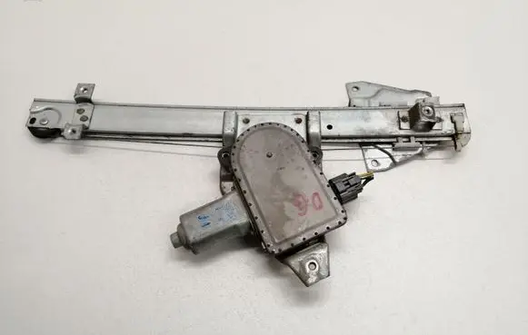 Rear door window regulator with motor