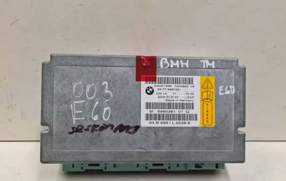 BMW 5 E60 E61 Airbag control unit/module 65776960381 532221889 6960381