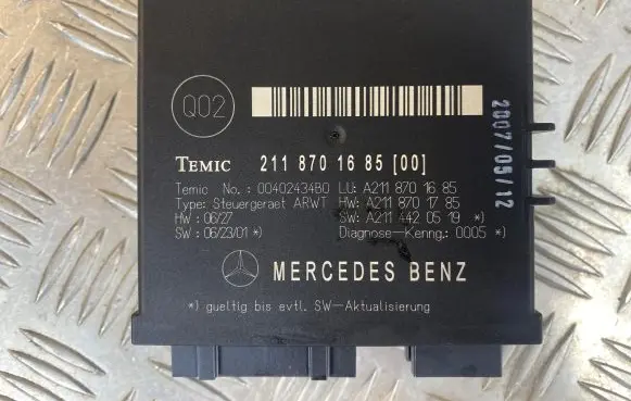 Tailgate/trunk control unit/module