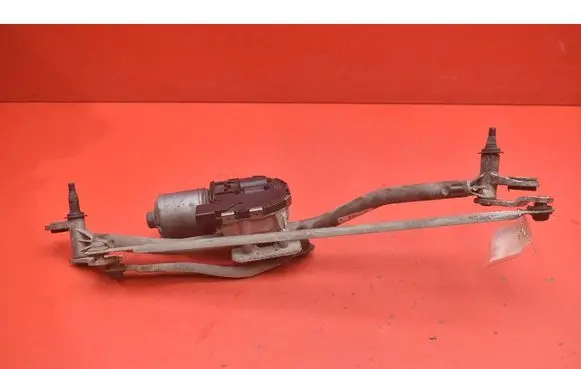 Front wiper linkage and motor