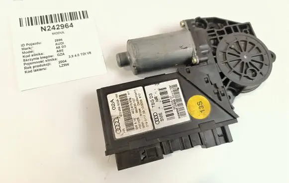 Audi A8 S8 D3 4E Rear door window regulator motor 4E0959802A 992825107 992835107