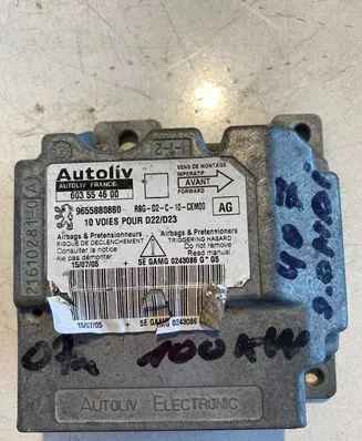 Peugeot 607 Airbag control unit/module 9655880880 603554600 D22D23