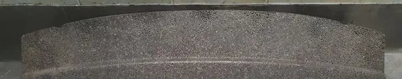 Front bumper foam support bar