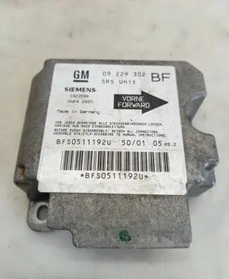 Opel Astra H Airbag control unit/module 09229302 1923594 5WK42925