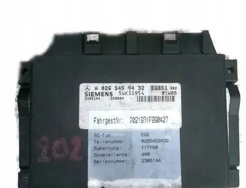 Mercedes-Benz C W202 Gearbox control unit/module A0265459432