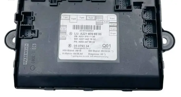 Mercedes-Benz S W221 Other control units/modules A2218706986 A0044479532 A2218701185