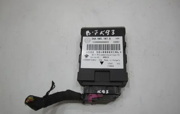 Volkswagen PASSAT B7 Keyless (KESSY) go control unit/module 3AA905107B ES00000000089 SZW0005XLAL