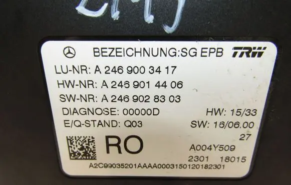 Mercedes-Benz A W176 Other control units/modules a2469003417