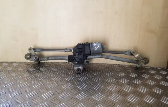 Front wiper linkage and motor