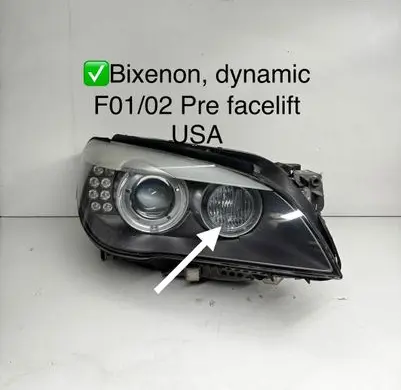 BMW 7 F01 F02 F03 F04 Headlight/headlamp 7228424 6558210000 63117228424