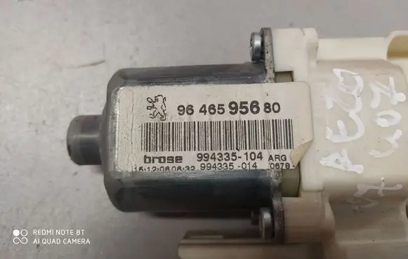 Peugeot 407 Rear door window regulator motor 96465985680 0130822201 999065103