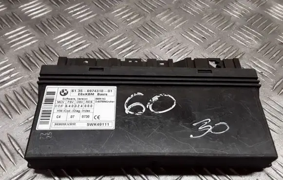 BMW 5 E60 E61 Comfort/convenience module 6135697431001 5WK49111 D80788