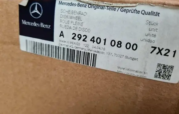 Mercedes-Benz GLE W167 R16 alloy rim A29240108007X21