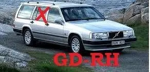 Volvo 740 Rear door window glass 1268536 GD135EF30R53