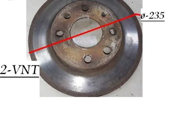 Opel Kadett E Front brake disc 9054732
