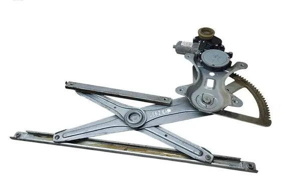 Rear door window regulator with motor