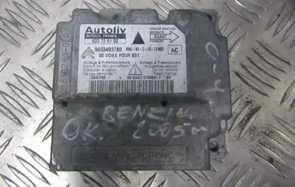 Citroen C4 I Airbag control unit/module 9653493780 603726100