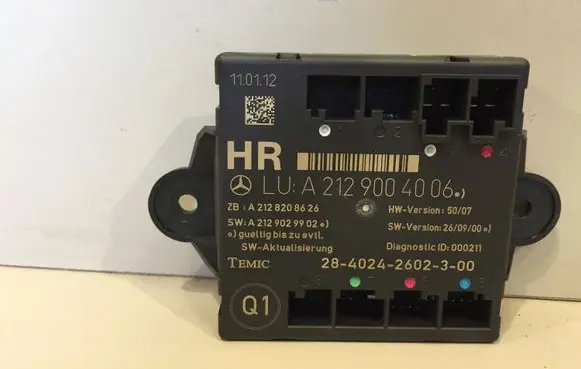 Mercedes-Benz C W204 Door control unit/module A2129004006 A2129029902 A2128208626