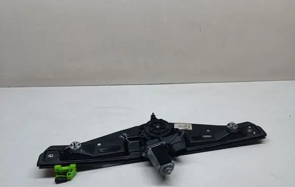 Rear door window regulator with motor