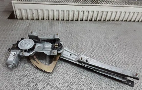 Rear door window regulator with motor
