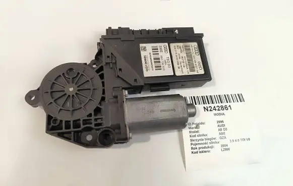 Audi A8 S8 D3 4E Rear door window regulator motor 4E0959802D 5WK45676KBF 982738109