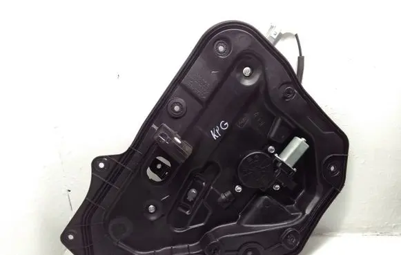 Rear door window regulator with motor