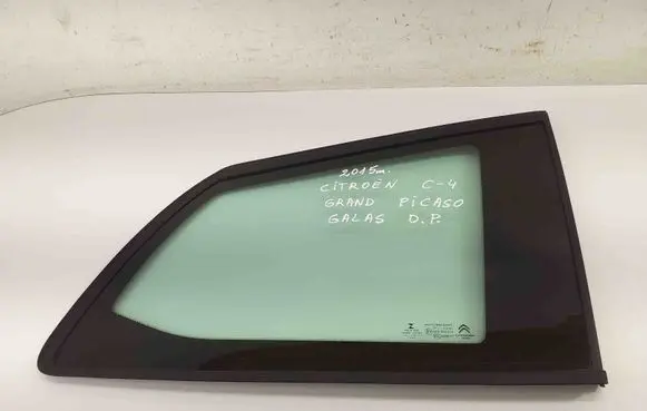 Rear vent window glass