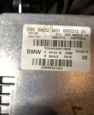 BMW 5 G30 G31 ABS Pump 6893213 54087671C