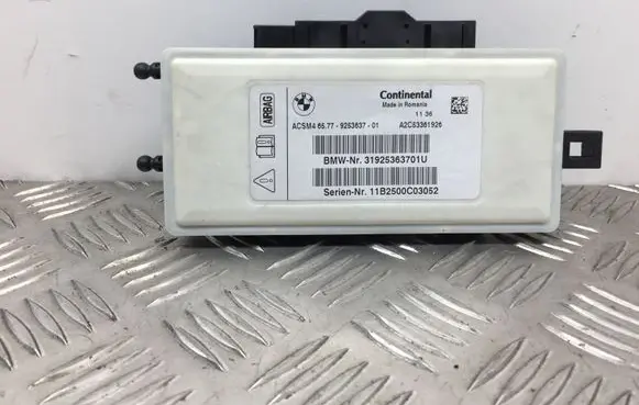 BMW 5 F10 F11 Airbag control unit/module 9253637 65779253637 A2C53361926