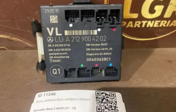 Mercedes-Benz C W204 Door control unit/module A2129004202