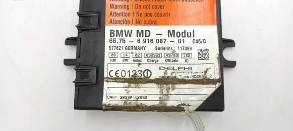 BMW 3 E46 Alarm control unit/module 65756916087 6916087 65759118037