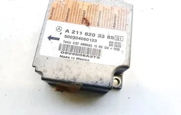 Mercedes-Benz E W211 Airbag control unit/module a2118203385 500304060123